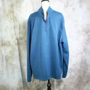 IZOD Advantage Performance Natural Stretch 2XLT Blue 1/4 zip pullover blue